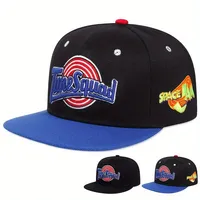 Gorra Snapback Bordada Space Jam de Alta Calidad con Visera Plana, Gorra de Béisbol, Mercancía para Fanáticos del Hip Hop y Deportes, Gorras con Temática de Películas