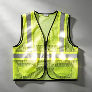Gilet de sécurité réfléchissant en maille respirante, gilet haute visibilité pour la construction industrielle - Product Image 1