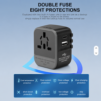 Adaptateur universel 3-en-1 Prise de voyage USB Type C PD 20W/35W Charge rapide Certifié CE RoHS FCC UKCA