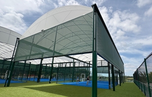 Tetto in Tessuto PVC Impermeabile per Campi da Padel e Tennis 6m e 8m con Rete <span class=keywords><strong>Bianca</strong></span> Attrezzatura per Campo da Tennis - Product Image 6