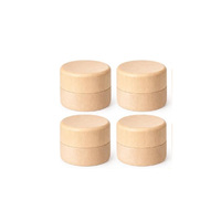 Mini boîte ronde en bois avec couvercle, boîte à bagues non finie pour le rangement de bijoux et de bibelots, et cadeaux de mariage