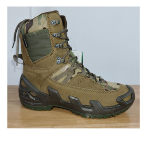 TSB07 Bottes tactiques mi-hautes en cuir de vache camouflage CP marron noir kaki, chaussures de randonnée - Product Image 6