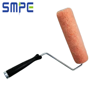 top selling products 2023 Pink Polyester Roller 38MM Core Diameter Cage Frame Paint Roller With PP Goat Horn Handle