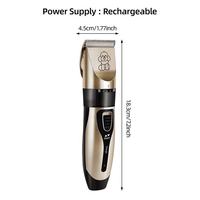 Tondeuse à poils pour animaux sans fil rechargeable par USB, outil de toilettage électrique à faible bruit pour le nettoyage des chiens et des chats