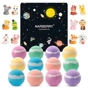 Crianças bathbombs Com Brinquedos Dentro Suprimentos Banho Vegan Sais Bola Bath Bomb