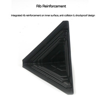 Protecteur d'angle en plastique PP à 3 faces, noir, anti-collision, pour boîte en carton, protection d'angle pour meubles, cadre en verre, emballage d'expédition