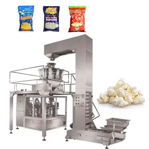 Microwave Popcorn Bag Rotary Packaging Line Microwave Popcorn Pouch Filling Packing Machine