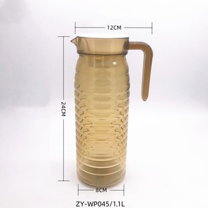 Bình Acrylic hình bát giác 37 oz có nắp, bình thủy tinh không thể phá vỡ có tay cầm, không chứa BPA, chai nước chịu nhiệt - Product Image 4