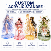 Display Akrilik Anime untuk Meja, Alas Slot Stabil, Cetak Foil Emas, Tersedia dalam Jumlah Terbatas untuk Pajangan Fan Art, Kubah Epoxy 3D