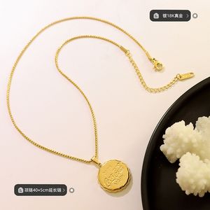 Una cadena para clavícula de acero titanio chapada en oro, moderna y a la moda, con un diseño único de estilo punk europeo americano. - Product Image 3