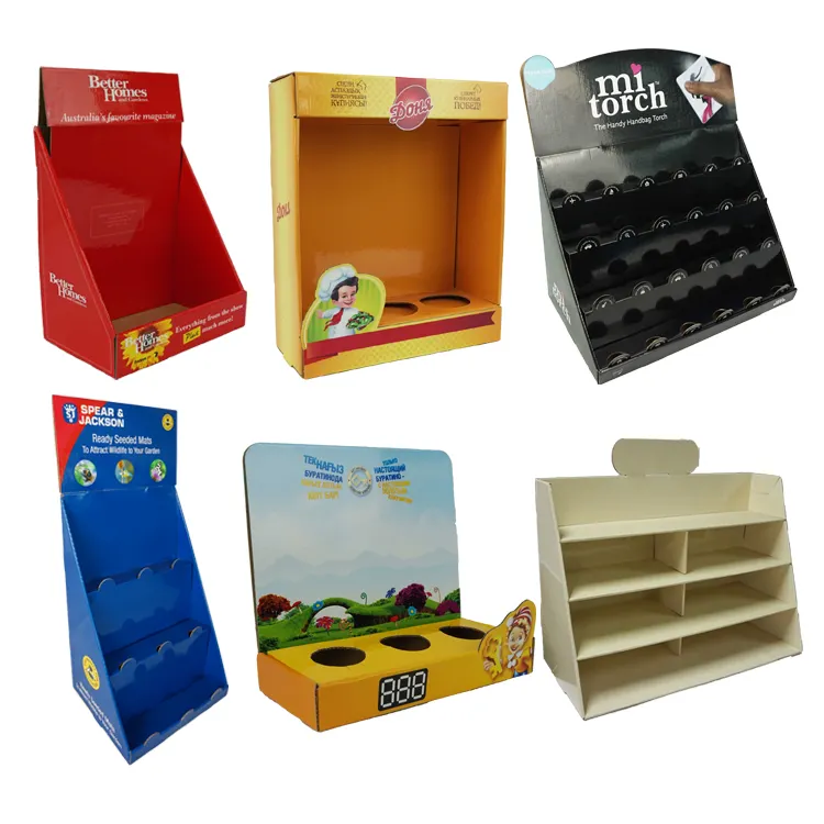 Groothandel Papier Producten Supermarkt Teller Display Dozen Pdq Lade Display Voedsel Display Teller Voor Verkoop