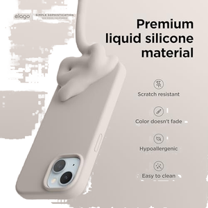 Custodia per <span class=keywords><strong>iPhone</strong></span> 15 <span class=keywords><strong>14</strong></span> 13 <span class=keywords><strong>Pro</strong></span> <span class=keywords><strong>Max</strong></span> in Morbido Silicone Liquido con Fodera in Microfibra, Protezione Completa e Antiurto - Product Image 2