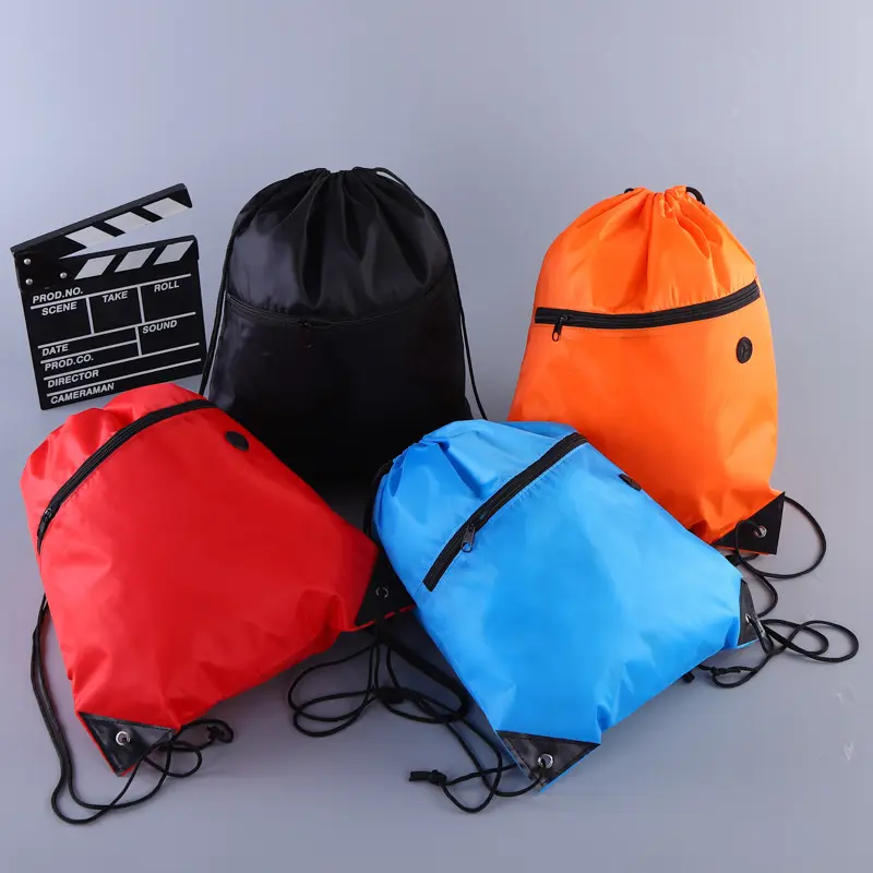 210d Polyester Drawstring Backpack Wholesale Custom Travel Drawstring Bag Promotional Kids Custom Shop Drawstring Bag Sport