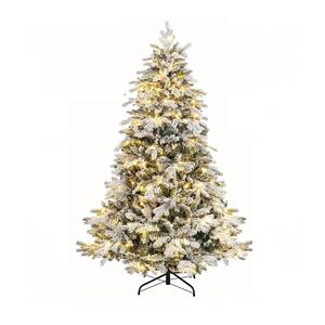 Southpeak High Quality Luxury Snow Flocked Plastic Christmas <b>Tree</b> Cozy Warm Lights Automatic Unfolding Remote Control <b>Outdoor</b> - Product Image 3