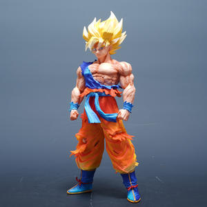 Juguete Coleccionable <span class=keywords><strong>de</strong></span> Goku Super Saiyan en su <span class=keywords><strong>Primera</strong></span> Transformación con Atuendo <span class=keywords><strong>de</strong></span> Artes Marciales Desgarrado y Rostros Intercambiables para Fanáticos <span class=keywords><strong>de</strong></span> DBZ - Product Image 3