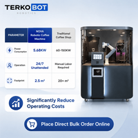 Machine à café robotisée TERKOBOT NOVA2, robot collaboratif à 6 axes, kiosque de vente automatique de café, café 24h sans personnel, équipement de café