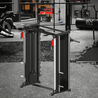 INPEK K1904 Appareil de fitness commercial, équipement de gym, machine Smith multifonctionnelle à câbles croisés, en acier, 90 kg*2