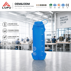 Poche à eau souple LUPU personnalisée en TPU, bouteille d'hydratation pliable 200 ml, anti-fuite pour la course à pied, la randonnée et le cyclisme - Product Image 1