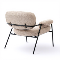 Fauteuil de salle à manger moderne et créatif en velours capitonné avec dossier ailé, pieds en métal, chaise de loisirs confortable pour salon, bureau à domicile, chambre à coucher