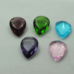 Moda púrpura pera en forma de diamantes de imitación de cristal de piedra de diamante para decoración de vestido de la boda - Product Image 6