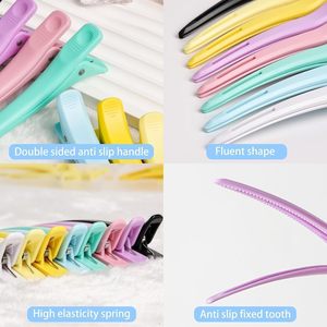 Pinzas de Pelo Personalizables Color Caramelo, Pinzas de Pelo Rosadas sin Rastro, Pinzas de Plástico para Peinado, Pinzas para Salón de Belleza - Product Image 3
