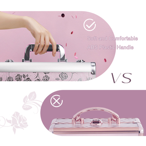 Professional <b>Make</b> <b>Up</b> Train Carrying Case with 4 Trays Locking Hard Vanity <b>Storage</b> Case Large Cosmetic <b>Box</b> Organizer - Product Image 4