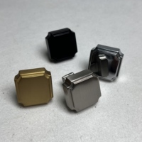 Poignées et Boutons de Meuble Minimalistes Carrés en Alliage de Zinc, Multicolores, à Trou Unique pour Armoire, Commode, Cuisine, Hôtel