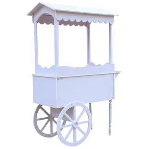 Wholesale Wedding Decorations Candy Cart Elegant Party Decorative Carts for Weddings wooden decorative carts