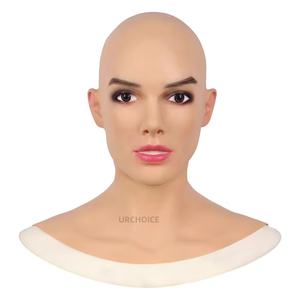 Couvre-chef en silicone avec maquillage beauté femme Betrice couvre-chef pour homme à femme Crossdressing Cosplay Halloween Party - Product Image 1