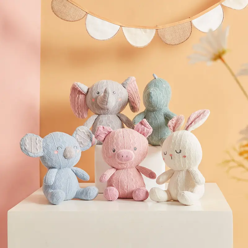 Nordic giocattoli appena nati regali per bambini animali di lana morbidi Koala elefante coniglio bambola lenitiva per dormire peluche