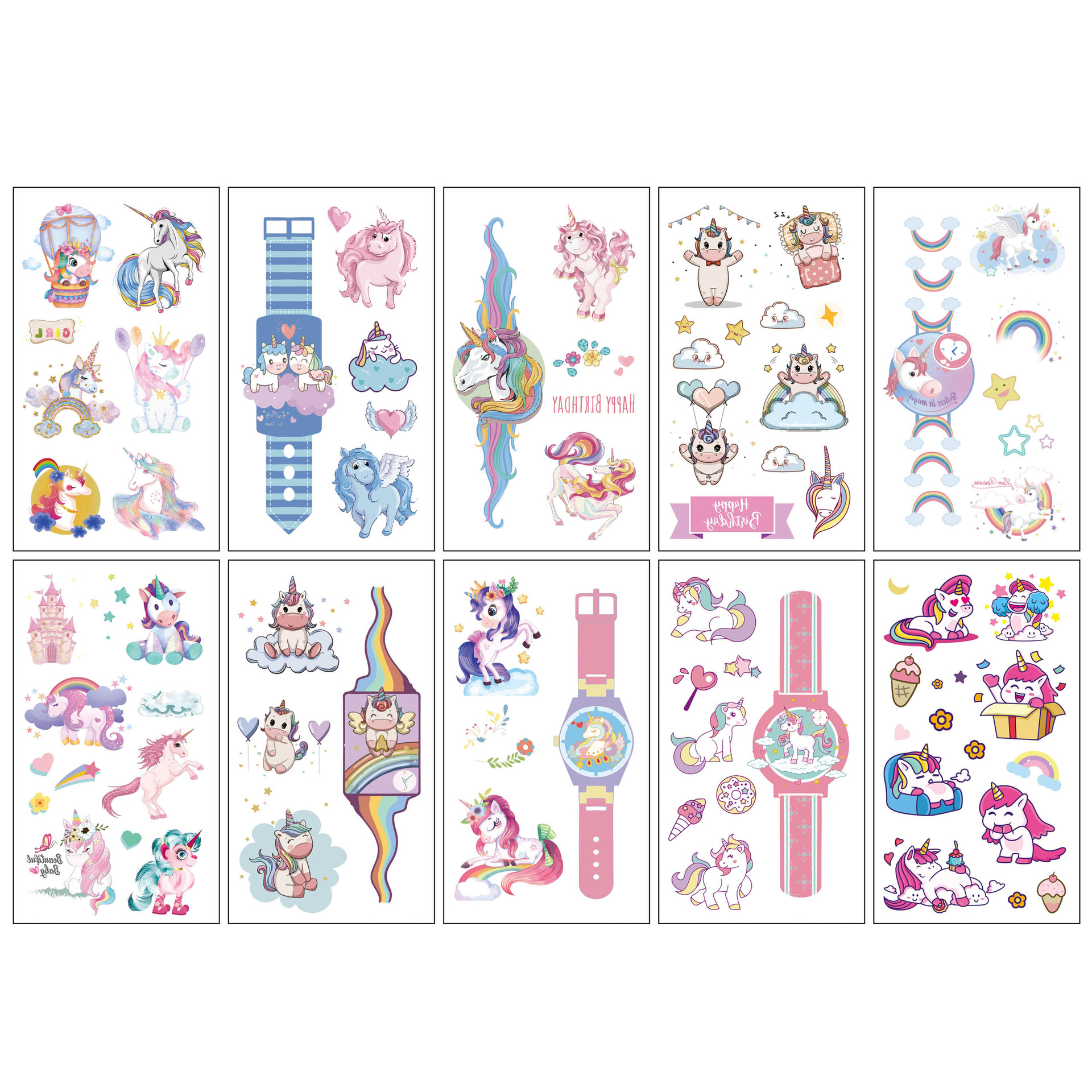 Unicorn e series 10 sheets/set - 68*120mm