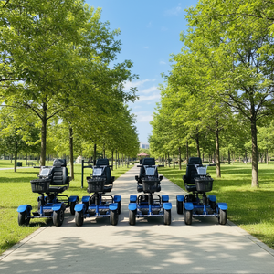 Voiturette de golf électrique pliable et buggy avec cadre en aluminium, batterie au lithium, capacité de charge de 150 kg, autonomie jusqu'à 72 trous, 4 <span class=keywords><strong>roues</strong></span> - Product Image 6