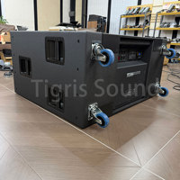 Caisson de basses actif double 21 pouces TTS 56-A, 6800W RMS, haut-parleur à néodyme, 145dB, audio professionnel pour concert en plein air
