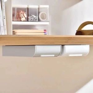Under Desk <b>Drawer</b> Storage Box Plastic <b>Drawers</b> For Student Office Stationery Organizers Large And <b>Small</b> Size - Product Image 1