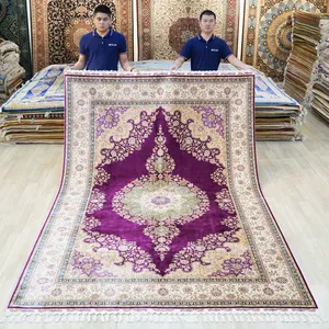 2x3m手工打结地毯人造绒毯和开塞利土耳其编织奢华真丝地毯