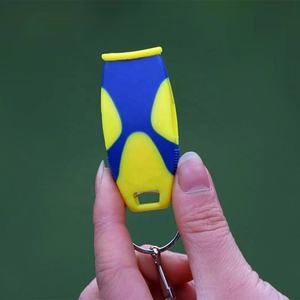 고무 치아 보호대와 목걸이 줄이 포함된 스포츠 심판용 무핵 플라스틱 야외 생존 호루라기 - Product Image 4