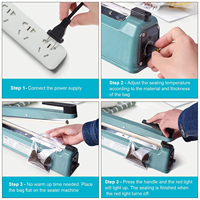Nouveauté Scelleuse à impulsions haute efficacité avec scellement instantané en 3 secondes et poignée ergonomique pour un travail plus facile