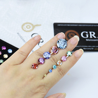 Rainbowsheep 9 couleurs Pierres de moissanite en vrac aux couleurs vives, taille 3EX, couleur D, VVS, 3.0-11mm, pour bijoux OEM/ODM, effet de couleur, NGTC