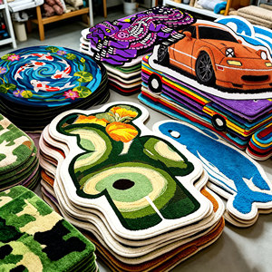 Alfombra con Forma de Oso, Suave y Afelpada, Estilo Informal, Alfombra Irregular con Diseño de Oso, Alfombra de Área para Dormitorio, Tendencias de Moda en Alfombras - Product Image 1
