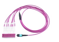 Kabel Patch Cord Serat Optik MPO-MPO OM3 OM4 12/24 Core Berkualitas Tinggi Skylynn Guangdong