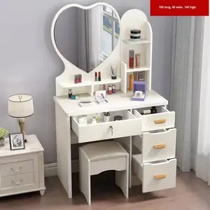 인터넷 셀럽 미러 조명 화장대, 모던 심플 다기능 메이크업 책상, 소형 아파트 거실용 - Product Image 2