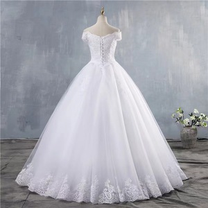 Grandes Robes de Mariée de <span class=keywords><strong>Princesse</strong></span> en Dentelle, sans Manches, Grande Taille, Élégante Robe de Mariée Blanc Pur - Product Image 4