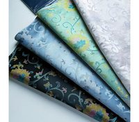 Tissu jacquard en soie mélangée à motifs floraux, élégant et vintage, respirant, pour robe Abaya