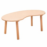 Table en bois Chuangjin en forme de pouce de poulet de 120 cm, bureau d'activités pour enfants en forme de haricot pour fournisseur d'écoles maternelles Montessori