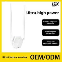 Extensor WiFi Interior/Exterior de 300Mbps, 5GHz 2.4GHz, Amplificador de Red IP 4G 3G con 2 Antenas de 7dbi, Puerto Ethernet, Cobertura de 100M
