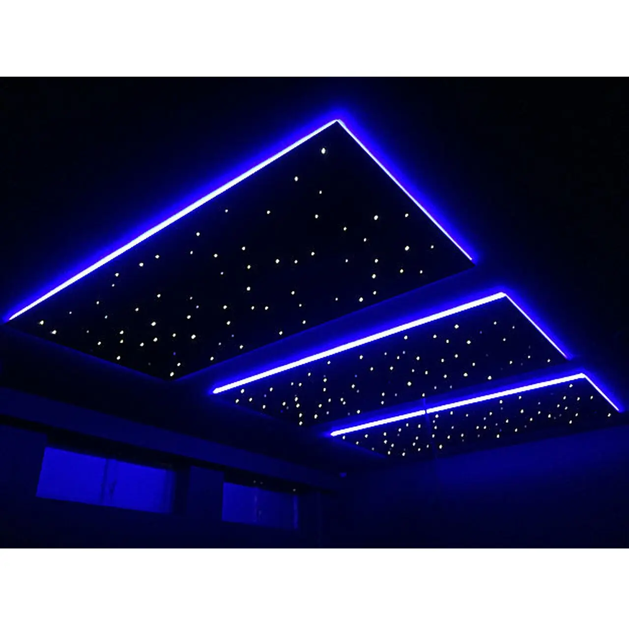 Painéis de teto estrela fibra óptica teto luz rgb com 7 cores