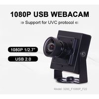 Cámara Mini USB de Visión Industrial de 3200 2MP F22 12mm 30, Sensor CMOS, Lente sin Distorsión, Reconocimiento Facial Android, Multi-OS