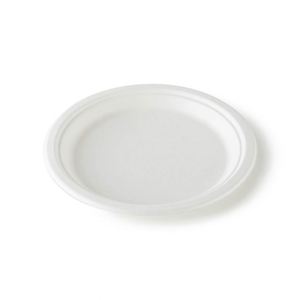 Assiettes à compartiments rondes en pulpe de bagasse - Product Image 3