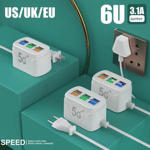 <span class=keywords><strong>Cargador</strong></span> de 6 Puertos USB 5V/3.1A de Carga Rápida, Adaptador de Enchufe Multi-Puerto, Centro de Carga Inteligente - Product Image 4