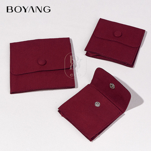 ถุงของขวัญใส่เครื่องประดับแบบสแนปขนาดเล็กพิมพ์ลายตามสั่ง Boyang ถุงบรรจุภัณฑ์เครื่องประดับไมโครไฟเบอร์อเนกประสงค์ - Product Image 2